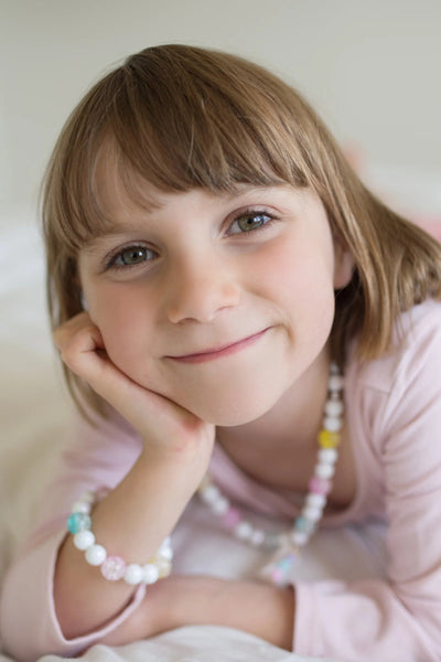 White Unicorn Necklace & Bracelet Set - Lemon And Lavender Toronto