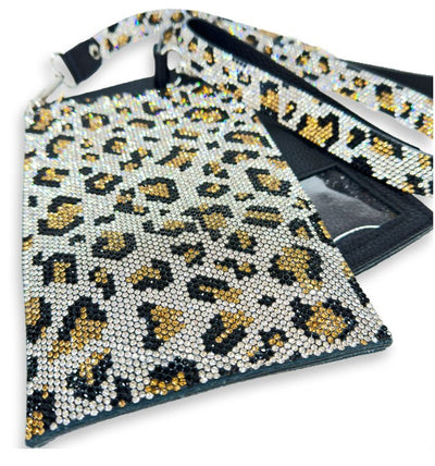 Wild Leopard Crystal Cellphone Purse - Lemon And Lavender Toronto