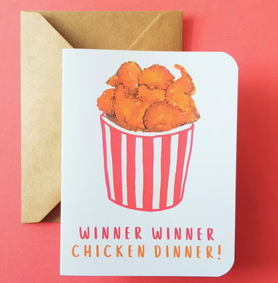 Winner Winner Chicken Dinner Congratulations Card - Lemon And Lavender Toronto