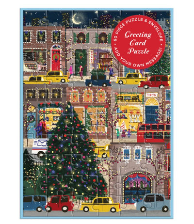 Winter Lights Greeting Card Puzzle - Lemon And Lavender Toronto