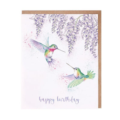 'WISTERIA WISHES' HUMMINGBIRD BIRTHDAY CARD - Lemon And Lavender Toronto