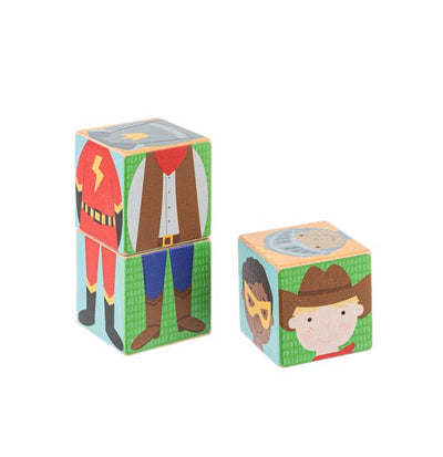 Wooden Block Doll - Male (3 pc. set) - Lemon And Lavender Toronto