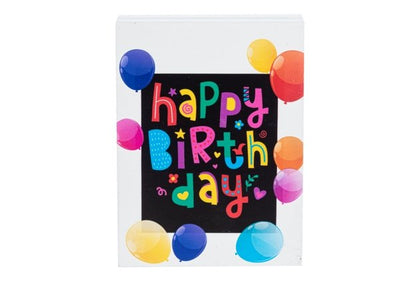 Wooden Block Greeting Card Happy Birthday - Lemon And Lavender Toronto