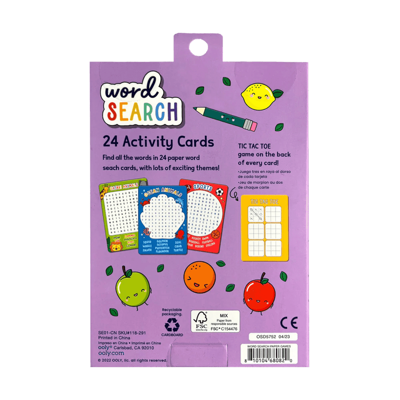 Word Search Activity Cards - Lemon And Lavender Toronto