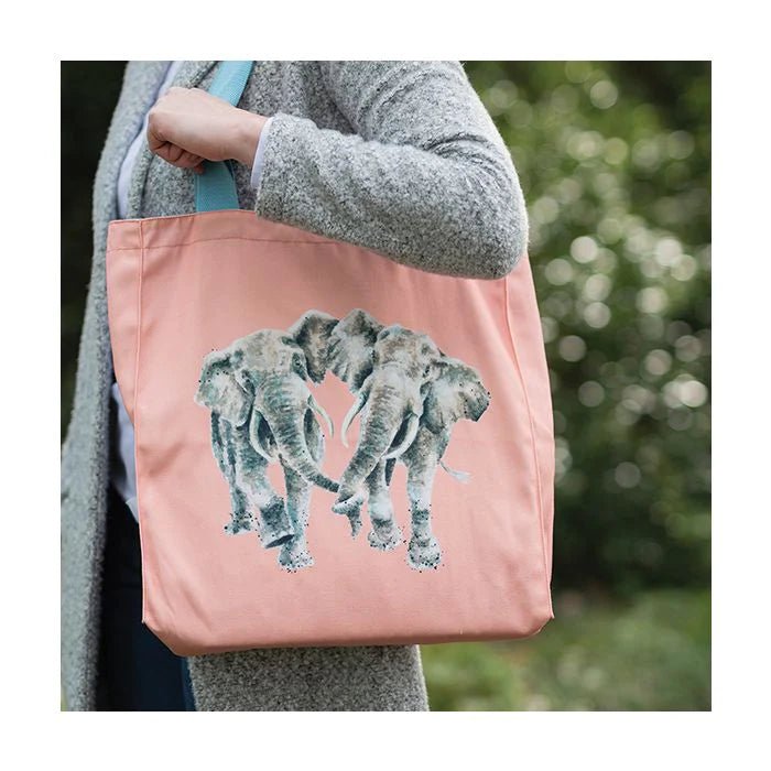 Wrendale Age Is Irrelephant Canvas Tote Bag - Lemon And Lavender Toronto