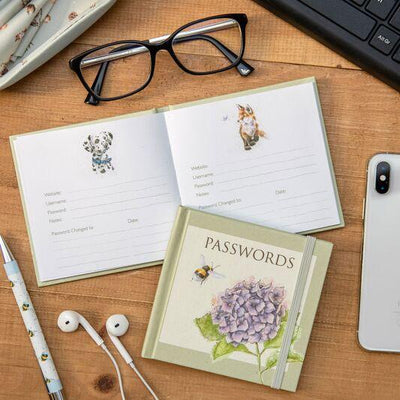 Wrendale Passwords Book - Bee & Hydrangea - Lemon And Lavender Toronto