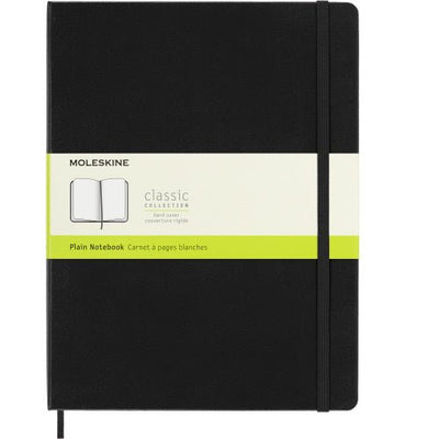 XL Plain Notebook Black Hard Cover - Lemon And Lavender Toronto