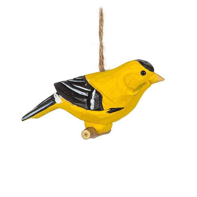 Yellow Finch Carved Ornament - Lemon And Lavender Toronto