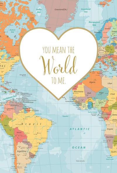 You mean the World to Me - Anniversary Card - Lemon And Lavender Toronto